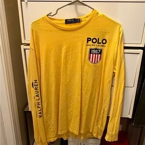 Ralph Lauren Yellow Long Sleeve Tee with Logo